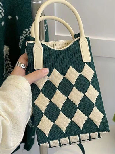 Houndstooth Split-Joint Bags Crossbody Bags Handbags