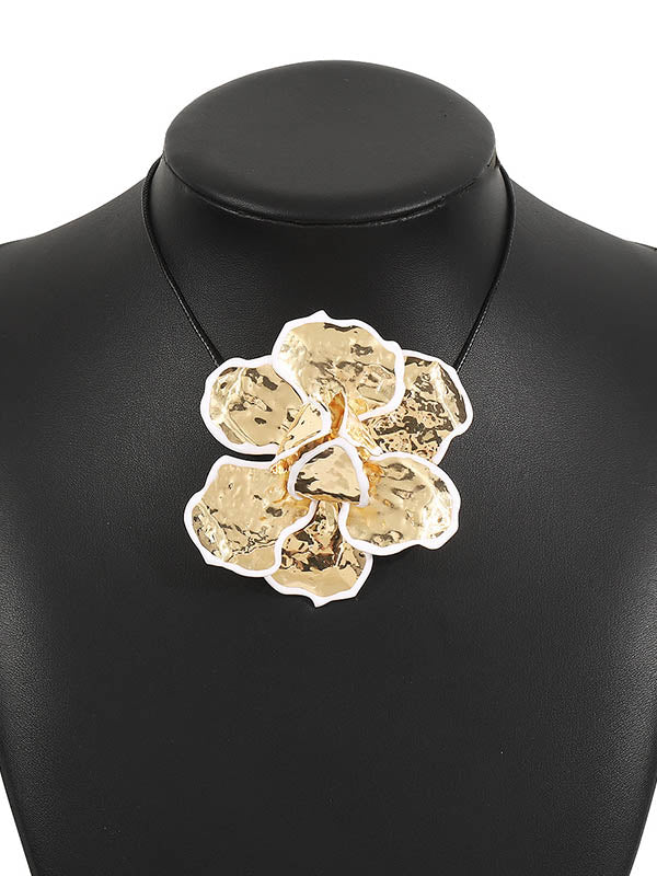 Flower Shape Tied Necklaces Accessories