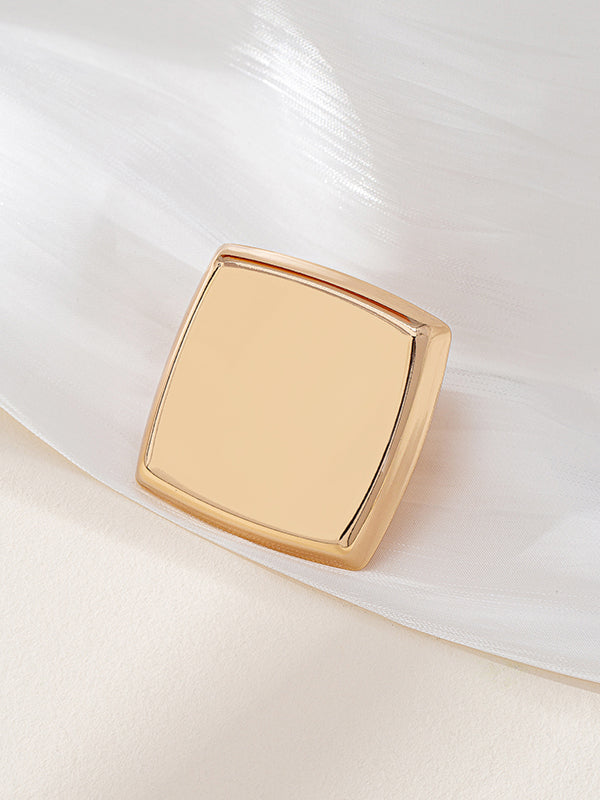 Geometric Shiny Solid Color Rings Accessories