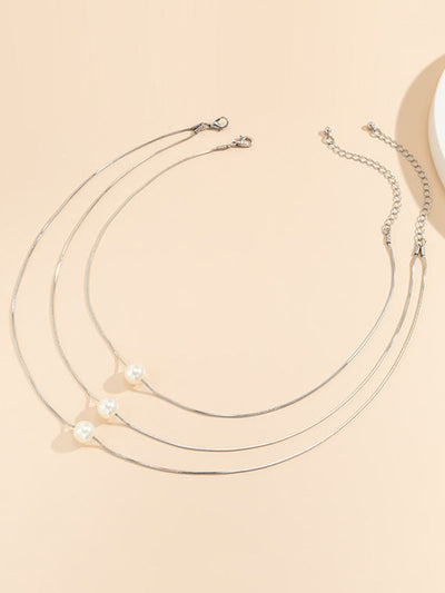 Simple Multilayer Pearl Necklaces Accessories