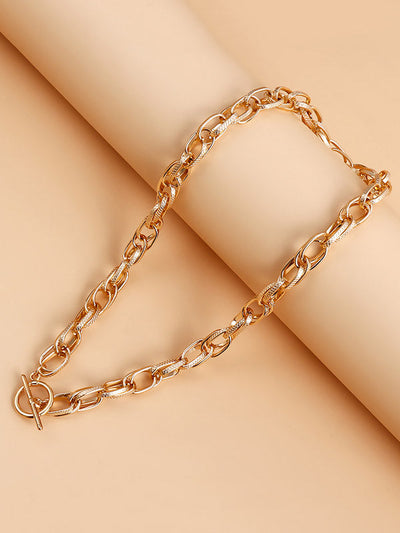 Chains Hollow Solid Color Dainty Necklace Necklaces Accessories