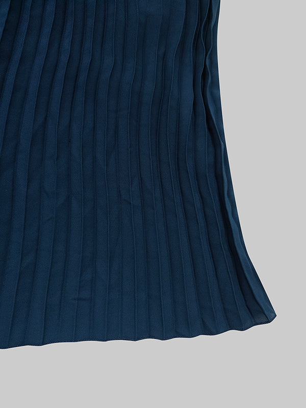 Loose Gauze Pleated Solid Color Tiered Off-The-Shoulder Evening Dresses Maxi Dresses