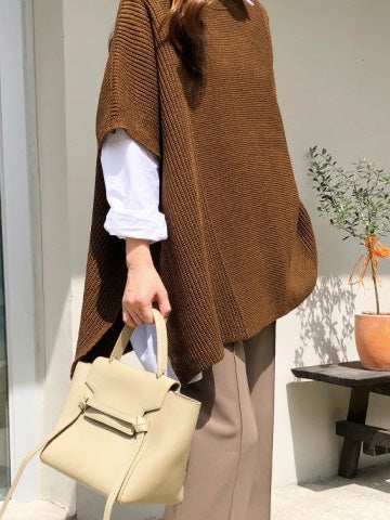 Casual Loose Split-Side Round-Neck Sweater Tops