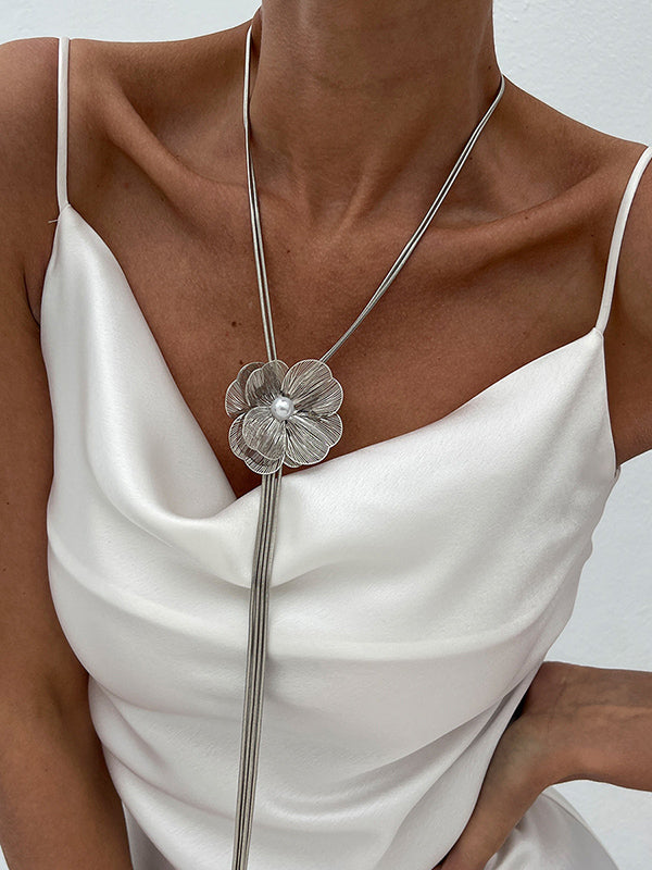 Flower Shape Tasseled Necklaces Accessories