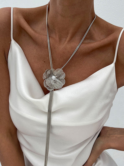 Flower Shape Tasseled Necklaces Accessories