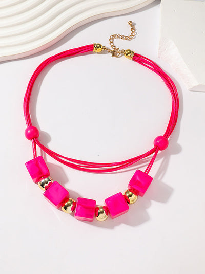 Geometric Layered Necklaces Accessories