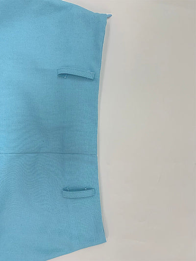 High Waisted High-Low Belted Pleated Solid Color Skirts Bottoms