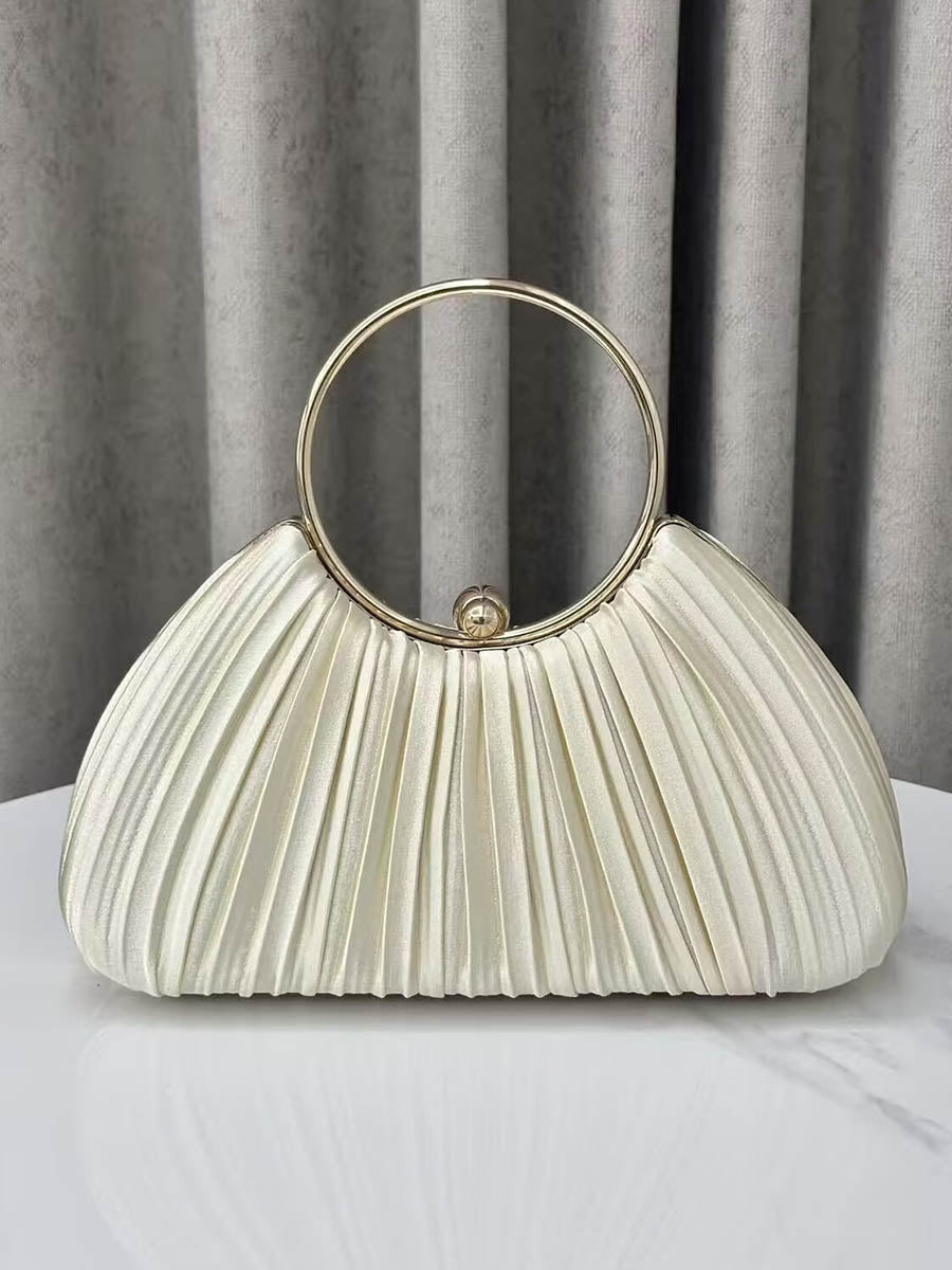 Chains Lock Pleated Crossbody Bags Evening Bags & Clutches