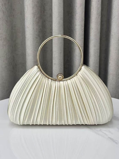 Chains Lock Pleated Crossbody Bags Evening Bags & Clutches