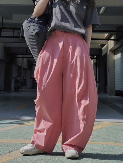 Loose Wide Leg Solid Color Split-Joint Casual Pants Bottoms Trousers