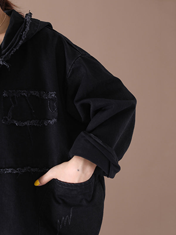 Original Solid Hooded Denim Outwear