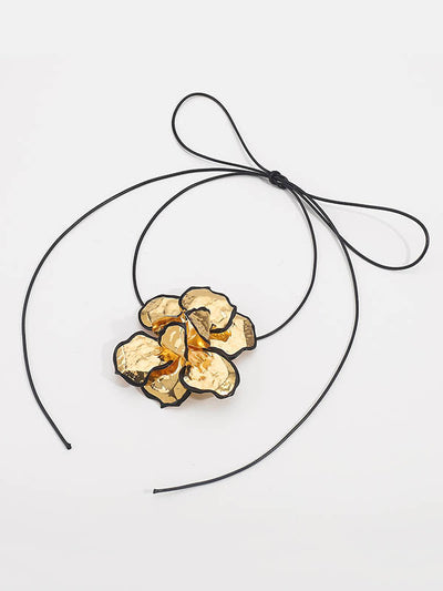 Flower Shape Tied Necklaces Accessories