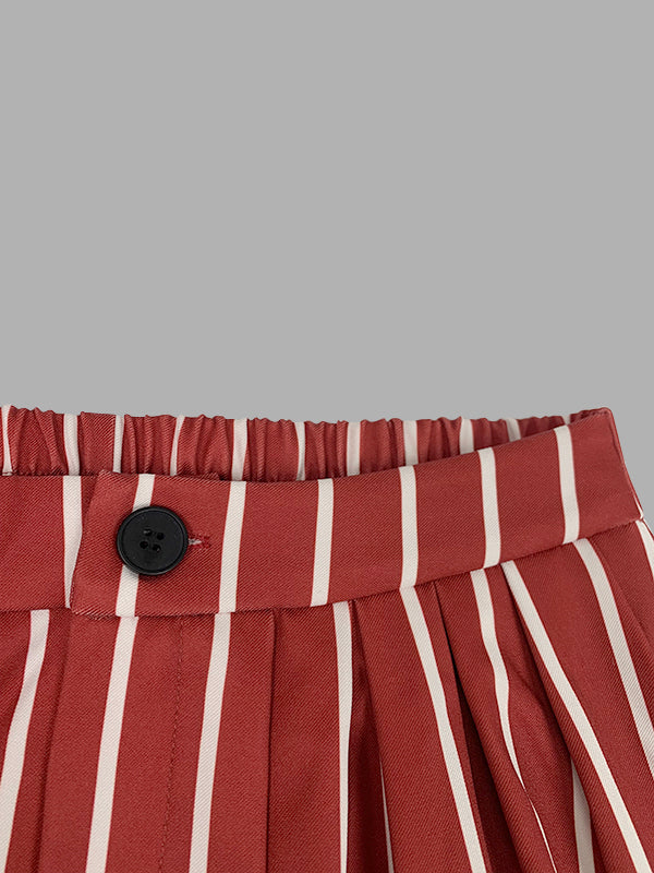 Loose Wide Leg Striped Casual Pants Bottoms Trousers