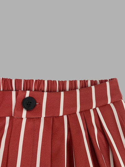 Loose Wide Leg Striped Casual Pants Bottoms Trousers