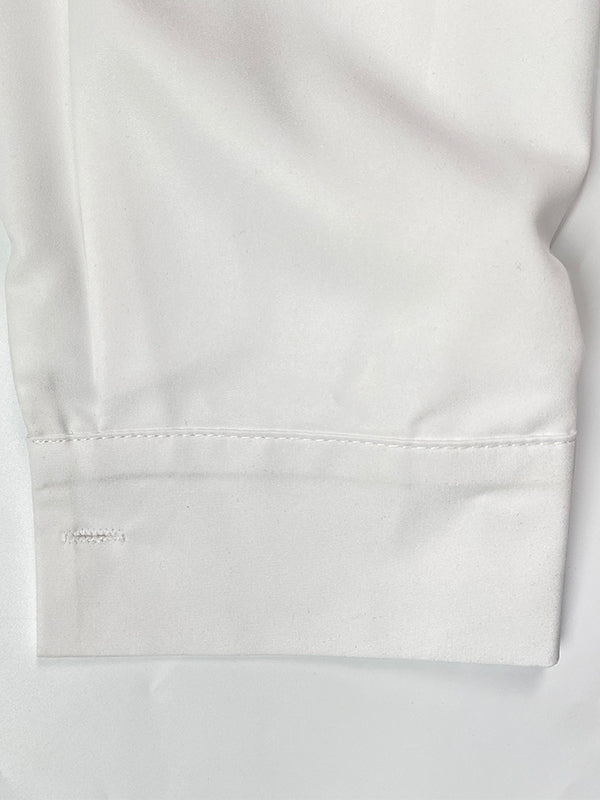 High-Low Long Sleeves Buttoned Flower Print Pockets Split-Side Stand Collar Blouses&Shirts Tops