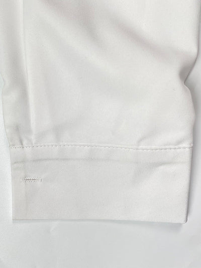 High-Low Long Sleeves Buttoned Flower Print Pockets Split-Side Stand Collar Blouses&Shirts Tops