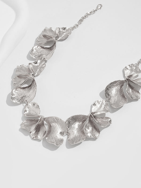 Flower Print Solid Color Necklaces Accessories