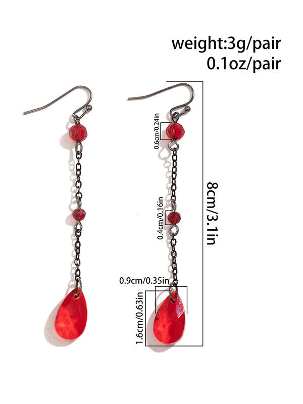 Geometric Tasseled Drop Earrings