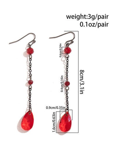 Geometric Tasseled Drop Earrings