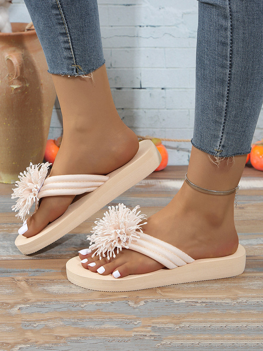 Flower Shape Open Toe Slippers