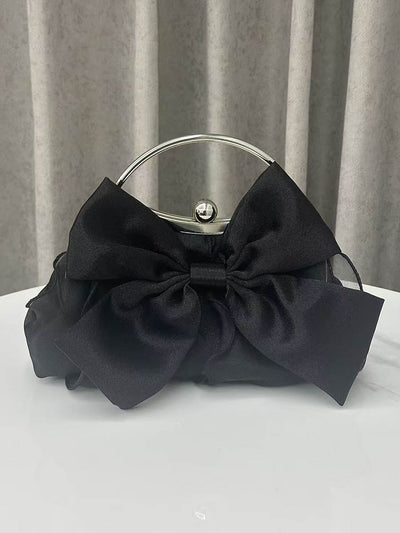 Bow-Embellished Chains Lock Crossbody Bags Evening Bags Clutches Mini Bags