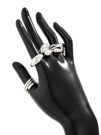 Geometric Solid Color Rings Accessories