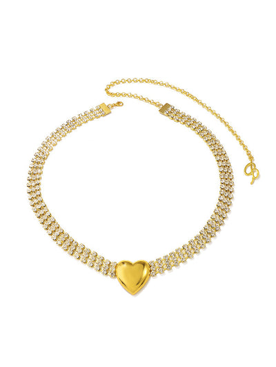 Heart Shape Rhine Stones Waist Chain Accessories