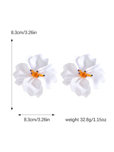 Flower Shape Drop Earrings