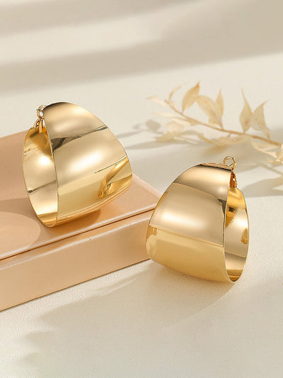 Geometric Shiny Solid Color Earrings Accessories