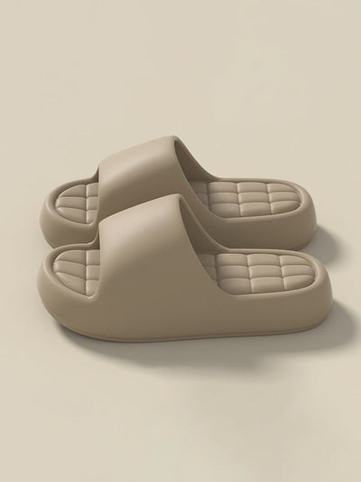 Open Toe Solid Color Platform Shoes Slippers