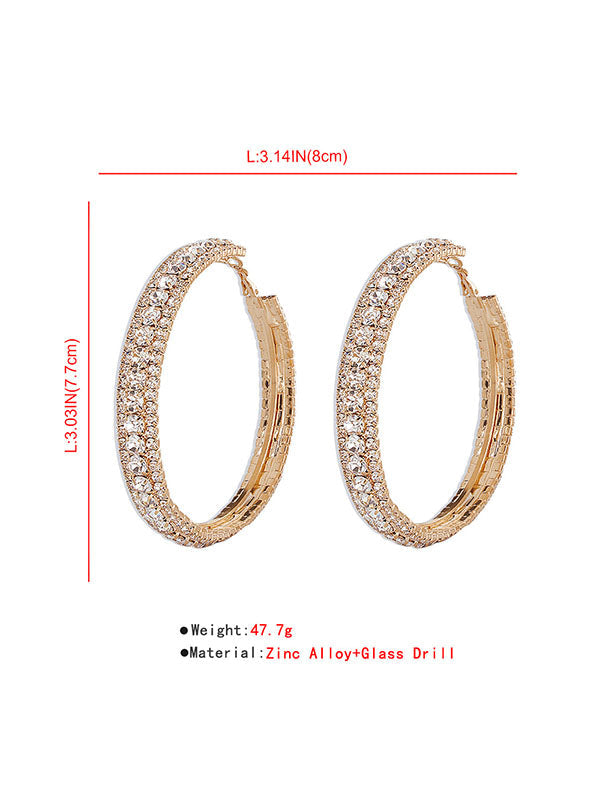 Rhinestone Ear-Ring Earrings Accessories