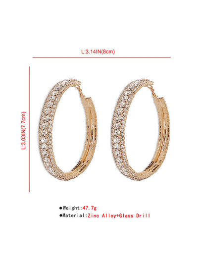 Rhinestone Ear-Ring Earrings Accessories