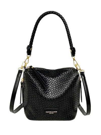 Split-Joint Woven Zipper Bags