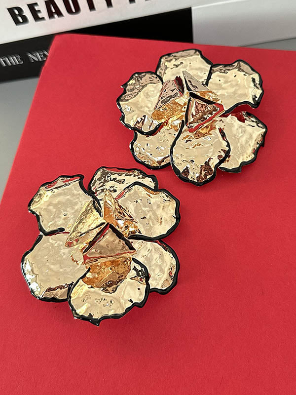 Flower Shape Geometric Earrings Accessories