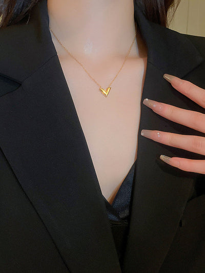 Geometric Solid Color Necklaces Accessories