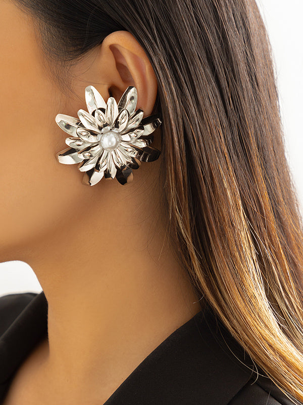 Flower Shape Drop Earrings