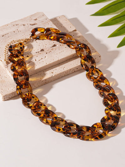 Chains Leopard Necklaces Accessories