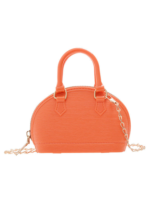 Chains Geometric Zipper Crossbody Bags Satchels