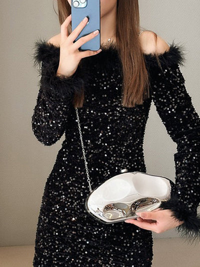 Geometric Shiny Bags Bags Accessories Crossbody Bags