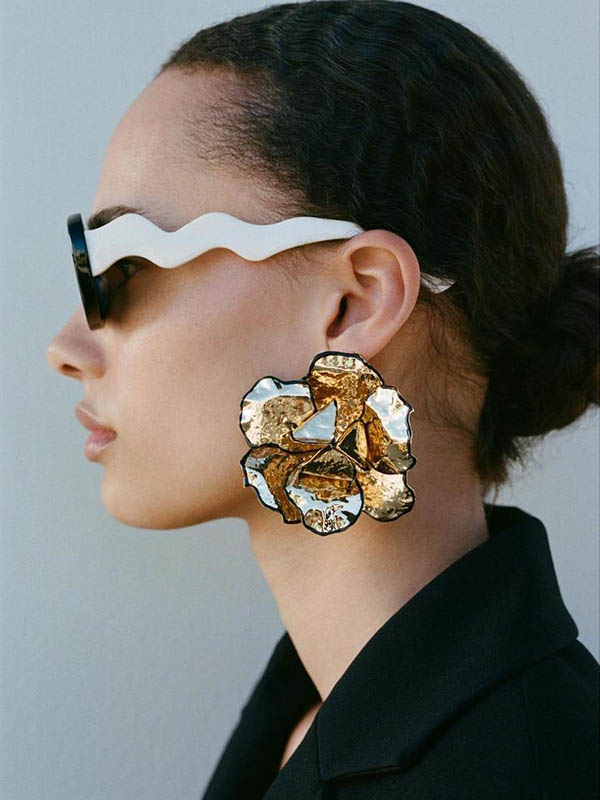 Flower Shape Geometric Earrings Accessories