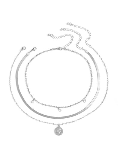 Layered Snake Chain Solid Color Necklaces Accessories