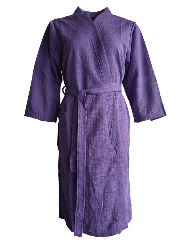 Comfortable Solid Bandage Thin Pajama Robe