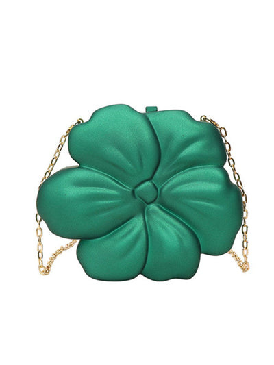 Chains Flower Shape Shiny Crossbody Bags