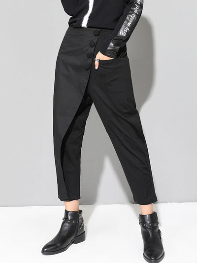 Leisure Fashion Irregularity Solid Color Harem Pants