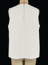 A-Line Loose Solid Color Split-Joint Round-Neck Vest Top