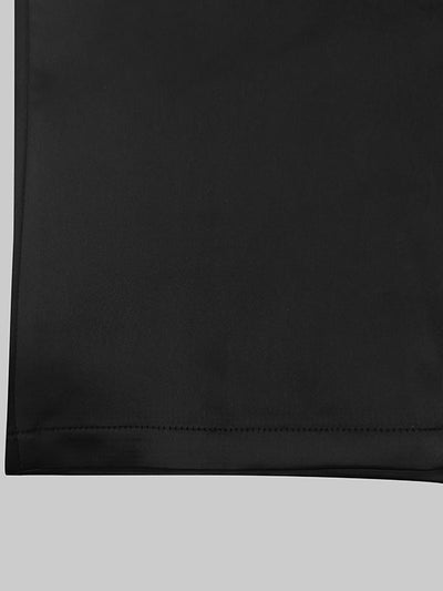 Long Sleeves Puff Sleeves Buttoned Solid Color Deep V-Neck Midi Dresses