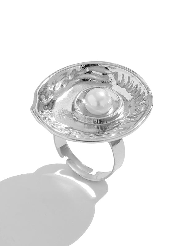 Geometric Pleated Shiny Rings Accessories