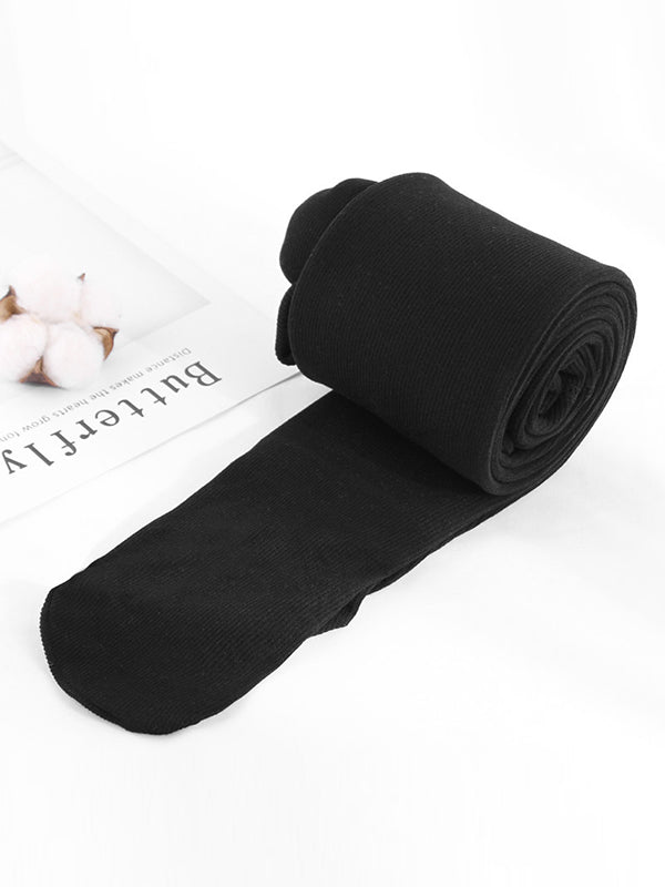 Simple Skinny Leg Keep Warm Solid Color Velvet Thermal Pants Bottoms