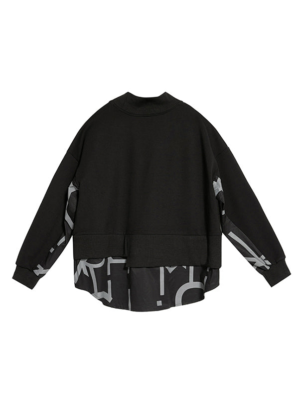 Original Split-Joint False Two Sweatshirt Tops
