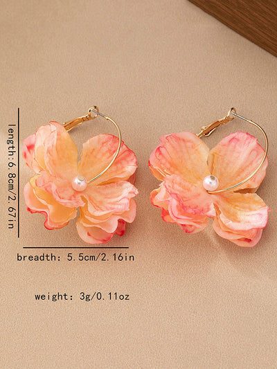 Flower Shape Drop Earrings